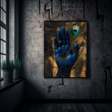 Divine Krishna Hand Metal Poster