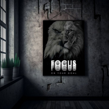 Focus: The Predator's Mindset Metal Poster
