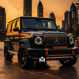 Desert Royalty – Mercedes G-Wagon at Dusk Metal Poster