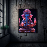 Divine Radiance of Lord Ganesha Metal Poster