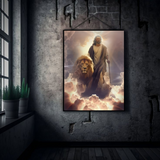 Lion of Judah – Christ Walking in Glory Metal Poster