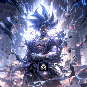 Silver Goku Ultra Instinct Metal Poster