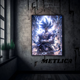 Silver Goku Ultra Instinct Metal Poster