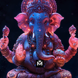 Divine Radiance of Lord Ganesha Metal Poster