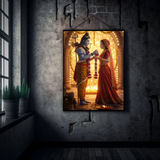 Divine Love Story – Shiv & Parvati Metal Poster