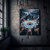 Majestic Aerial View of Mecca Metal Poster