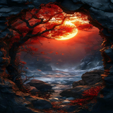 Mystic Moonlit Passage – Fantasy Metal Poster