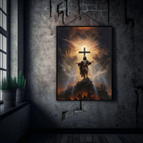 Christ Ascending Through Light and Glory | Metal Poster