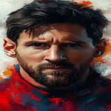 Red Reign – Messi Legacy Metal Poster