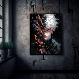 Gojo Satoru's Half Shadow Metal Poster