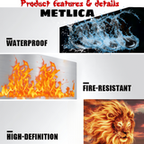 Inferno King – Fire Lion Metal Poster