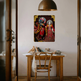 Sacred Love of Vrindavan – Krishna with Radha Metal Poster