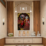Sacred Love of Vrindavan – Krishna with Radha Metal Poster