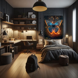 Luminous Wings – Magical Butterfly Night Metal Poster
