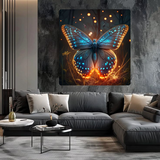 Luminous Wings – Magical Butterfly Night Metal Poster