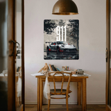 Porsche 911 GT Thunder – Rain Mode Edition Metal Poster