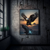 Eyes of the Storm – Eagle Landing Metal Poster