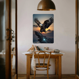 Eyes of the Storm – Eagle Landing Metal Poster
