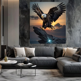 Eyes of the Storm – Eagle Landing Metal Poster