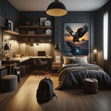 Eyes of the Storm – Eagle Landing Metal Poster