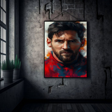 Red Reign – Messi Legacy Metal Poster