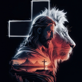 The King Within – Jesus and the Lion, One Heart | Divine Unity Metal Poster