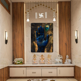 Divine Krishna Hand Metal Poster