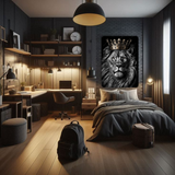 Majestic King: The Crowned Lion Metal Poster