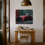 Red Fury – Custom Mustang Beast Mode Metal Poster